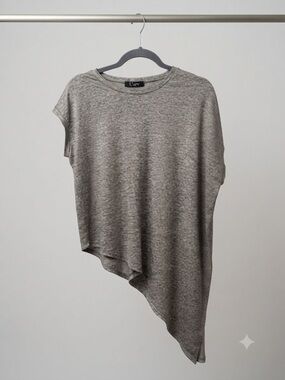 Mandy Evans Metallic  asymmetrical long tee clubwear